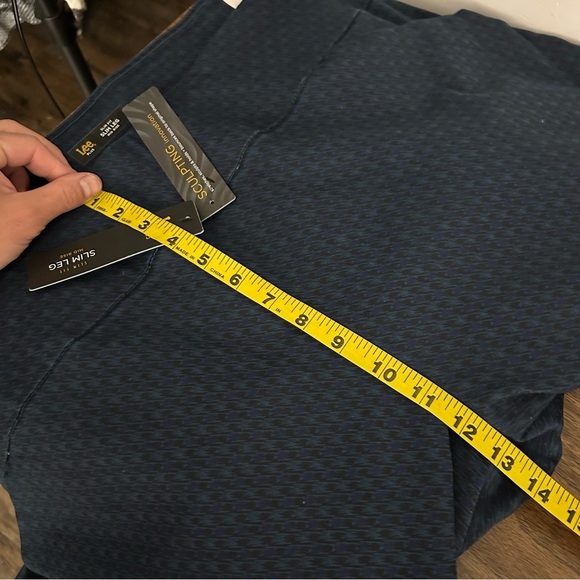 💕NWT Lee SCULPTING slim leg Navy Pants 30W long - Picture 9 of 11